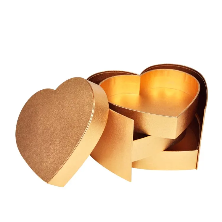 Inunion New Yellow Birthday Flower double Layers Rotating Strawberry Heart Shaped Paper Flower Gift Box