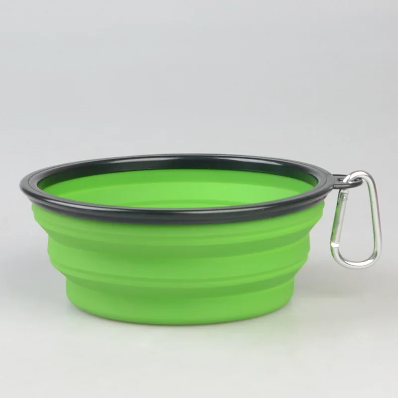 
Manufacturer wholesale custom logo 350ml 1000ml foldable carrier portable pet dog collapsible bowl 
