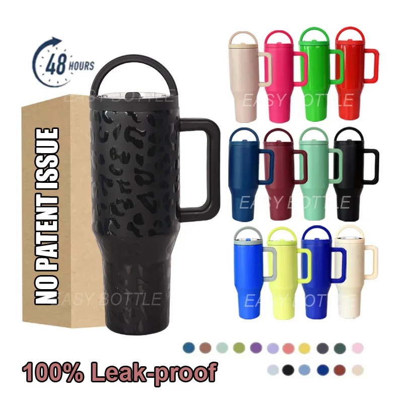 Hot Selling 2024 New 40oz 100% Leak Proof Folding Lid Tumbler Insulated Vacuum 40 Oz H4.0 Stainless Steel Tumbler With Handle
