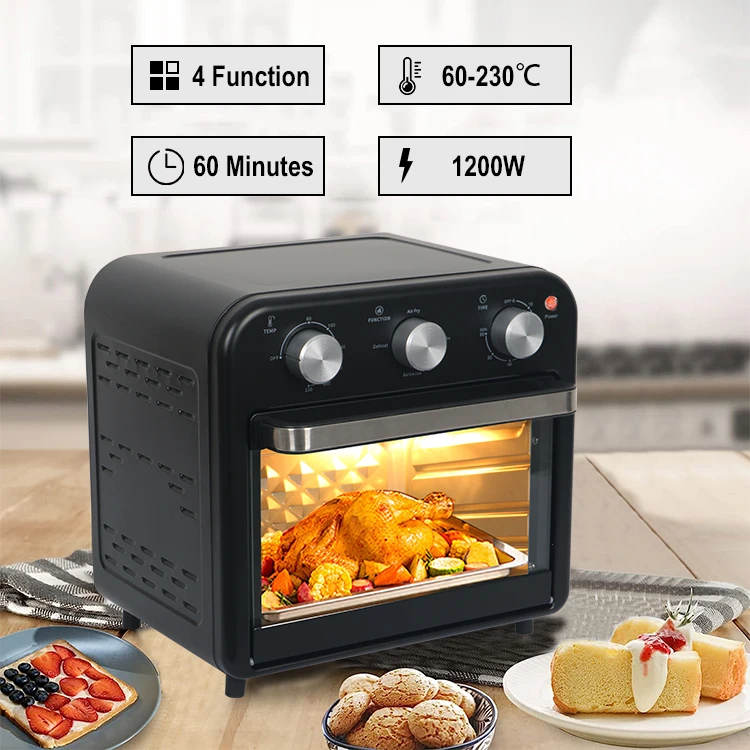 Heat mini oven with electric air fryer toaster oven