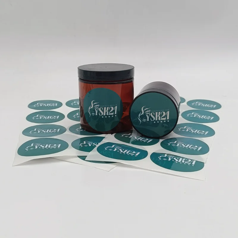Custom self adhesive round label glossy waterproof vinyl sticker printed sheet label