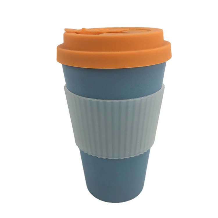Wholesale hot sell biodegradable reusable eco-friendly bamboo fiber mug takeaway coffee cup