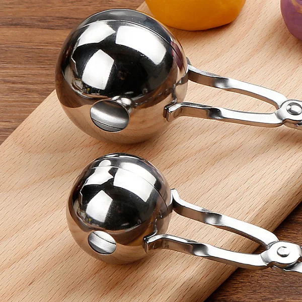 Stainless Steel Meat Ball Maker and Tongs Non-Stick Metal Utensils Spoon Type