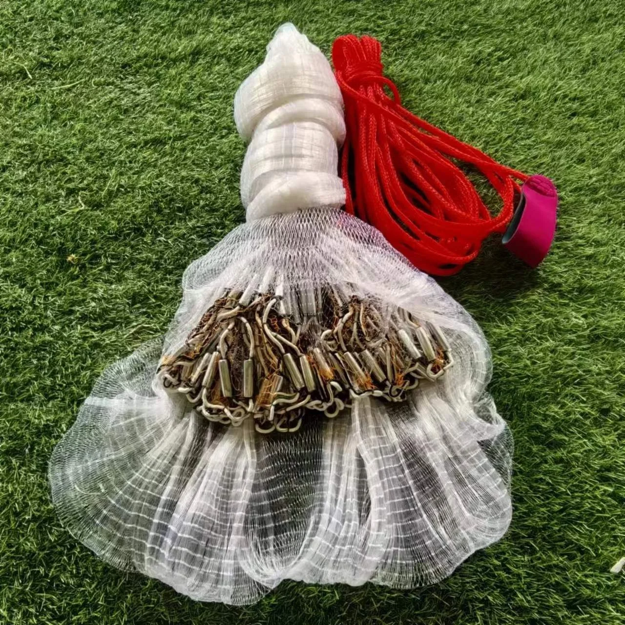 Hot Sale Lead Chain Nylon Line Cast Net Fishing Cast Net for Sale China Throwing Bottom Pocket Cast Net