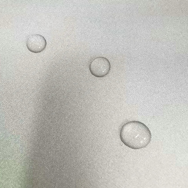 100%polyester 210T waterproof plain silver pastebrushing weave taffeta fabric for cover cloth