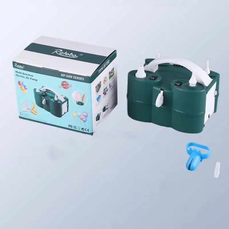 Customizable Multifunctional Party Supplies Dual Nozzle Balloon Blower Electric Pump Garland Arch Kit 100V 600W Air Inflator