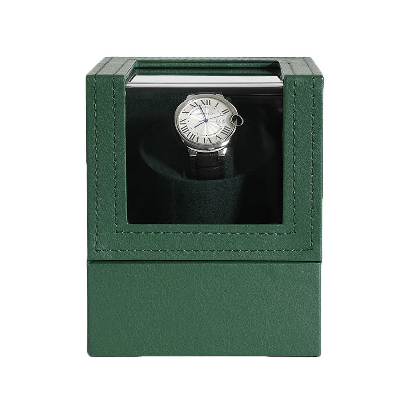 Factory Direct Best Selling Model Custom Luxury Watch Winders Premium Green Single Watch Winder Box