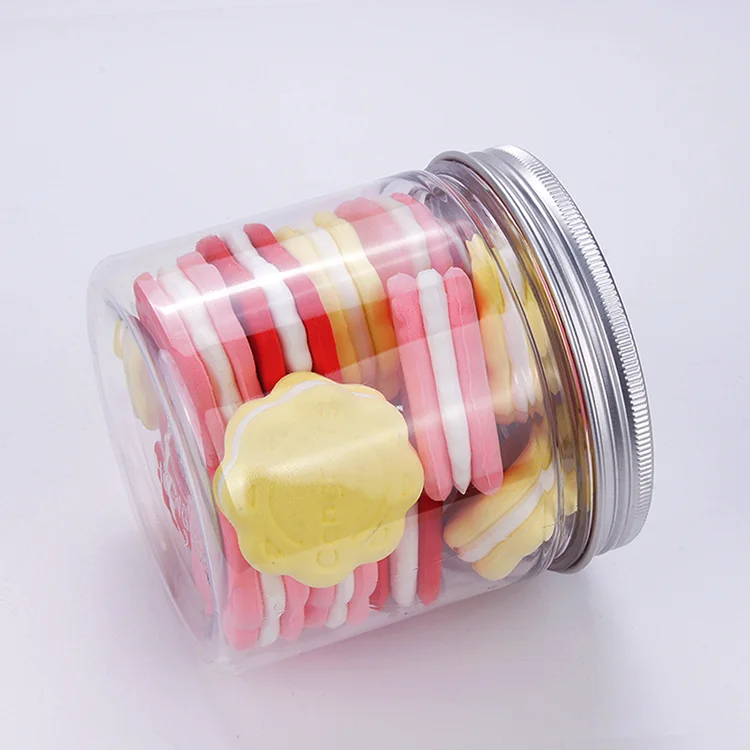 plastic honey candy cookies Storage PET Plastic container jar with Lids