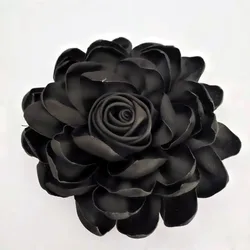10 cm hot sale fashion design 3d fabric flowers,large satin flowers for headbands,pretty bloom for decorative