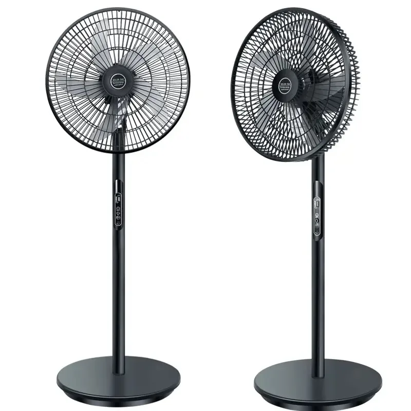 Hot new style Portable rechargeable solar stand fans with lithium battery 16 inch solar fan with Solar Panel Powered