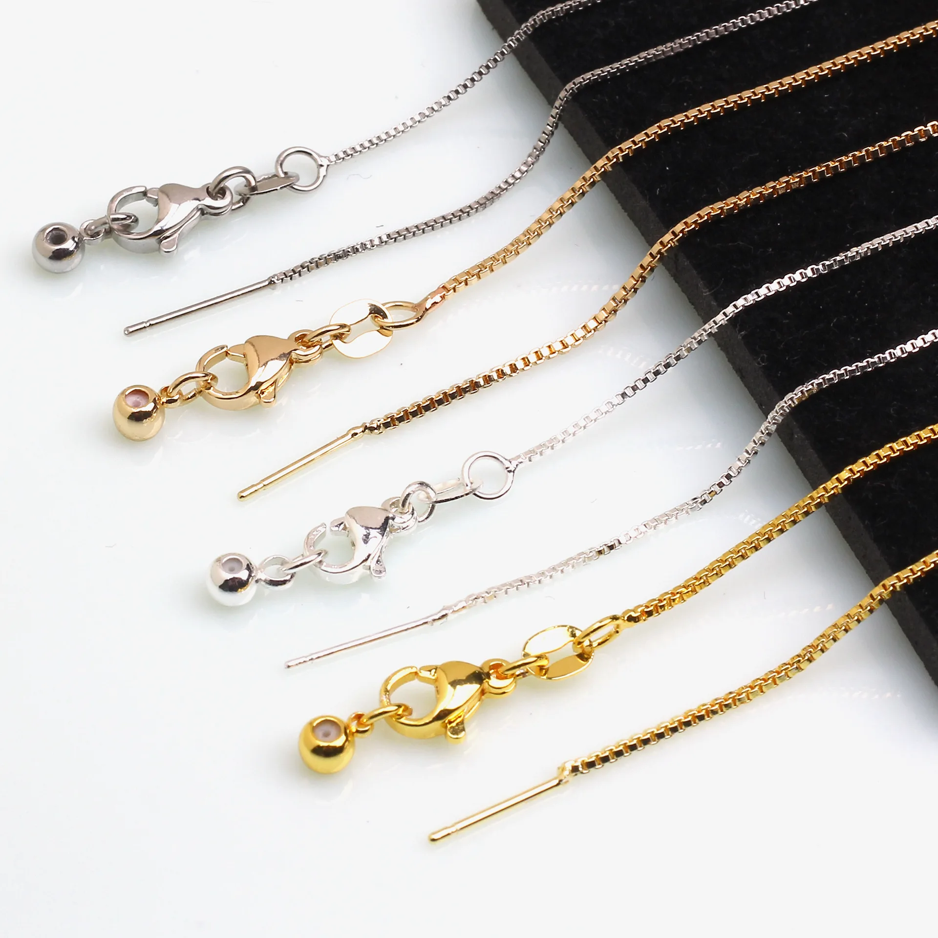 Wholesale High quality 14K 18K Gold filled Box Chain DIY jewelry Adjustable necklace and bracelet Chain