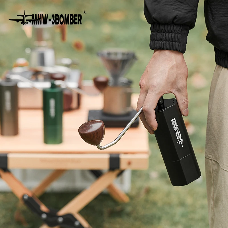 MHW-3BOMBER Adder V3 Coffee Grinder Manual 20g Best Selling Al-Alloy Vertical Pattern Body Handle Dripping Coffee Tools G5840B