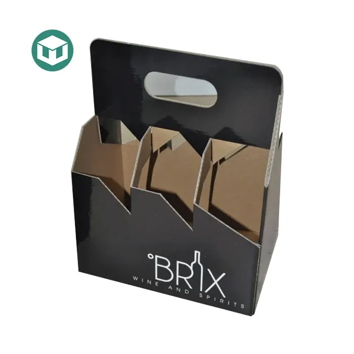 Environmental Cardboard 6 Bottle Wine box, 6 Pack Beer Carrier
