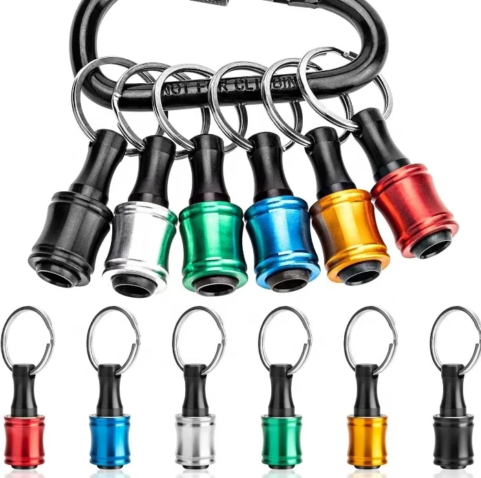 TGS 1/4 inch black aluminum hex handle batch head quick release sleeve three-slot extension pole key chain set