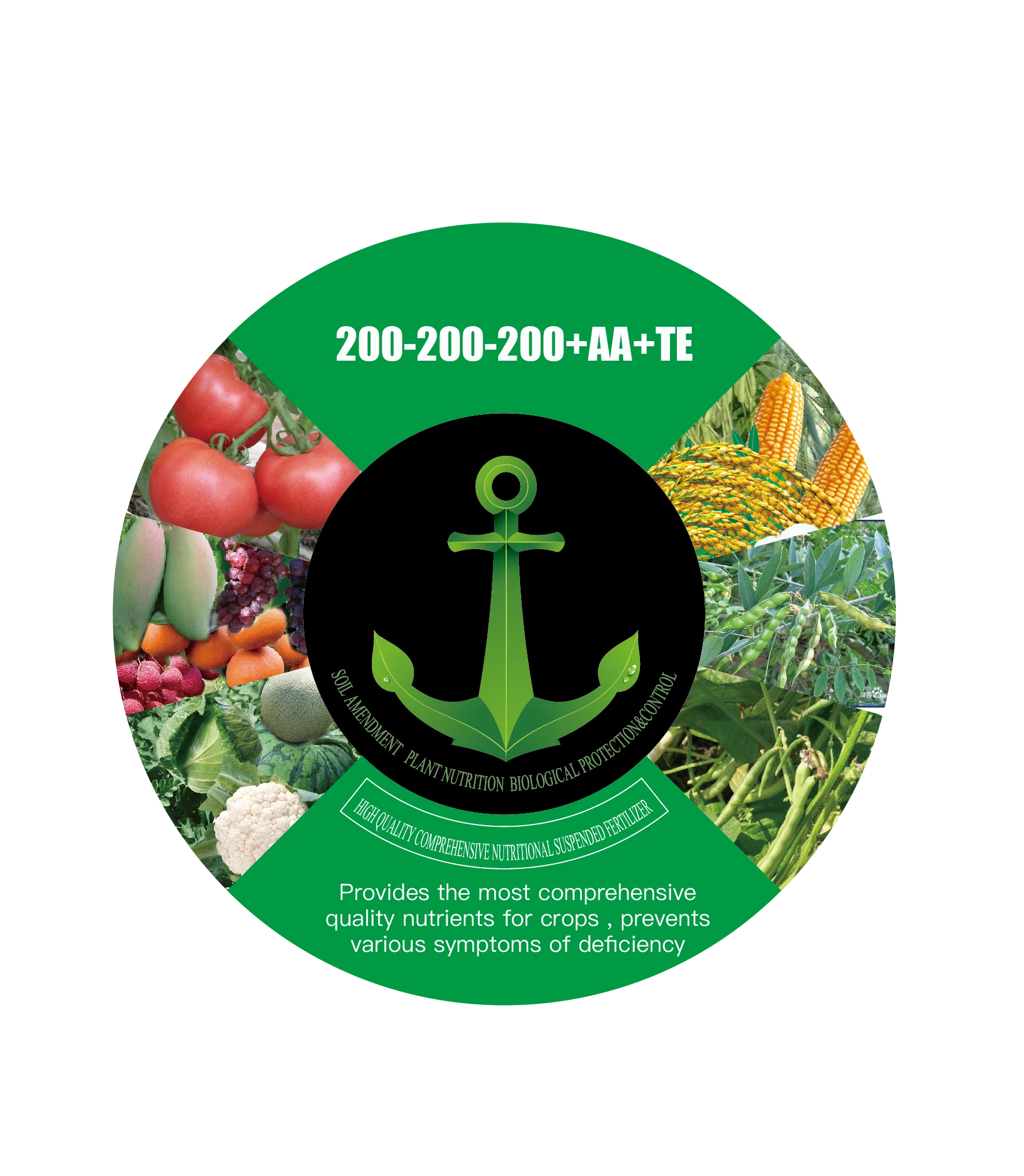 Жидкое растворимое аминокислотное удобрение wataer NPK, хелатное фолиевое удобрение NPK 200-200-200 + TE + AA + OM