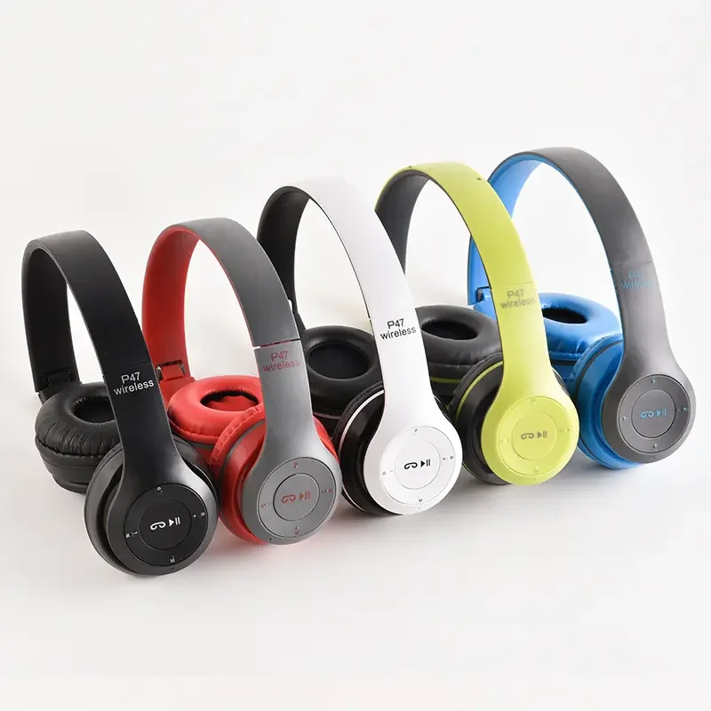 Hot Selling P47 Wireless Headphones Cheap Gamer Gaming Wireless Headsets Bluetooth Stereo Hifi Earphone With TF Card Fone P47