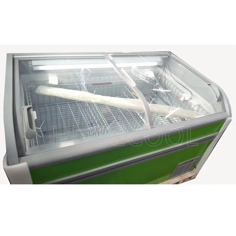New supermarket deep chest island freezer for ice cream/sea food/ frozen food/fish
