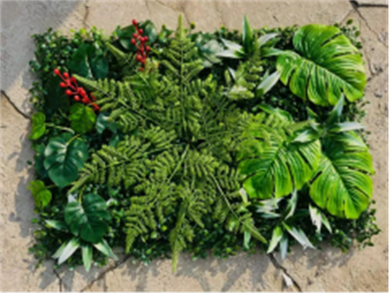 A-507 Custom Artificial Plastic Green Grass Wall Design Fake Panels Home Garden Backdrop Decor