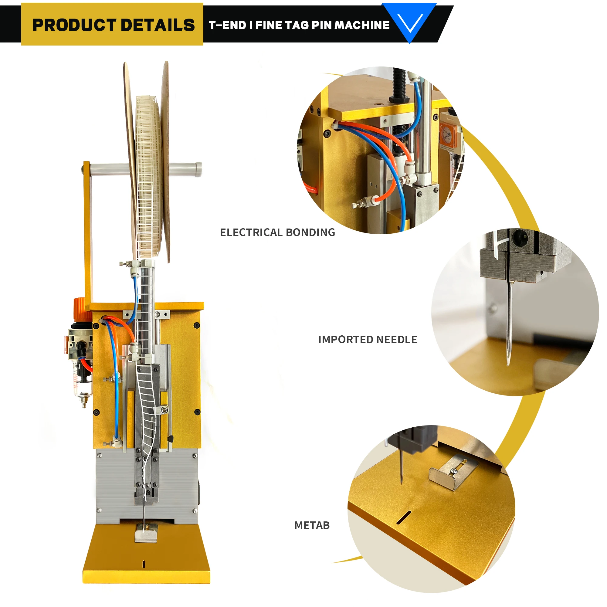 Clothing tag machine Socks Labeling Machine Booster Pneumatic Automated  Tag Pin Tag Roll