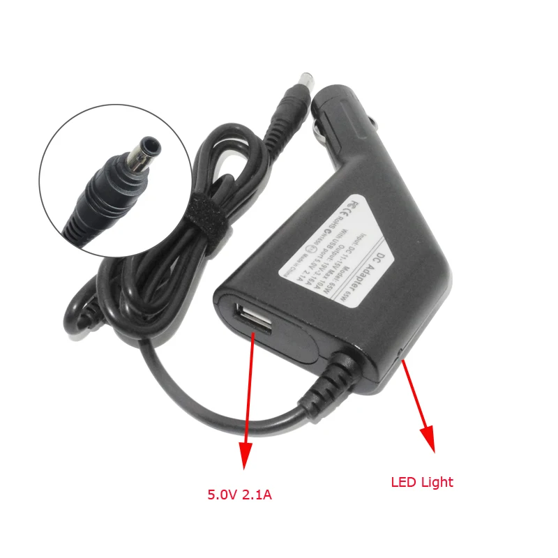 Для Samsung R58 R23 R540 R429 R23 R23 RV411 R440 R430 R528 R478 19V 3.16A Ноутбук Dc Автомобильное зарядное устройство адаптер 5V 2.1A USB зарядное устройство для телефона
