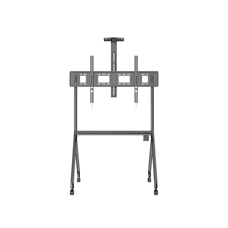 Custom outdoor TV mobile stand Height Adjustable 55'-120' Mobile TV Trolley Stand