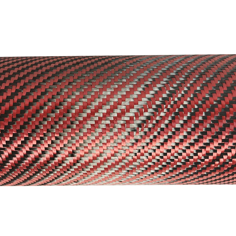 red carbon fiber fabric aramid carbon kevlar fiber fabric