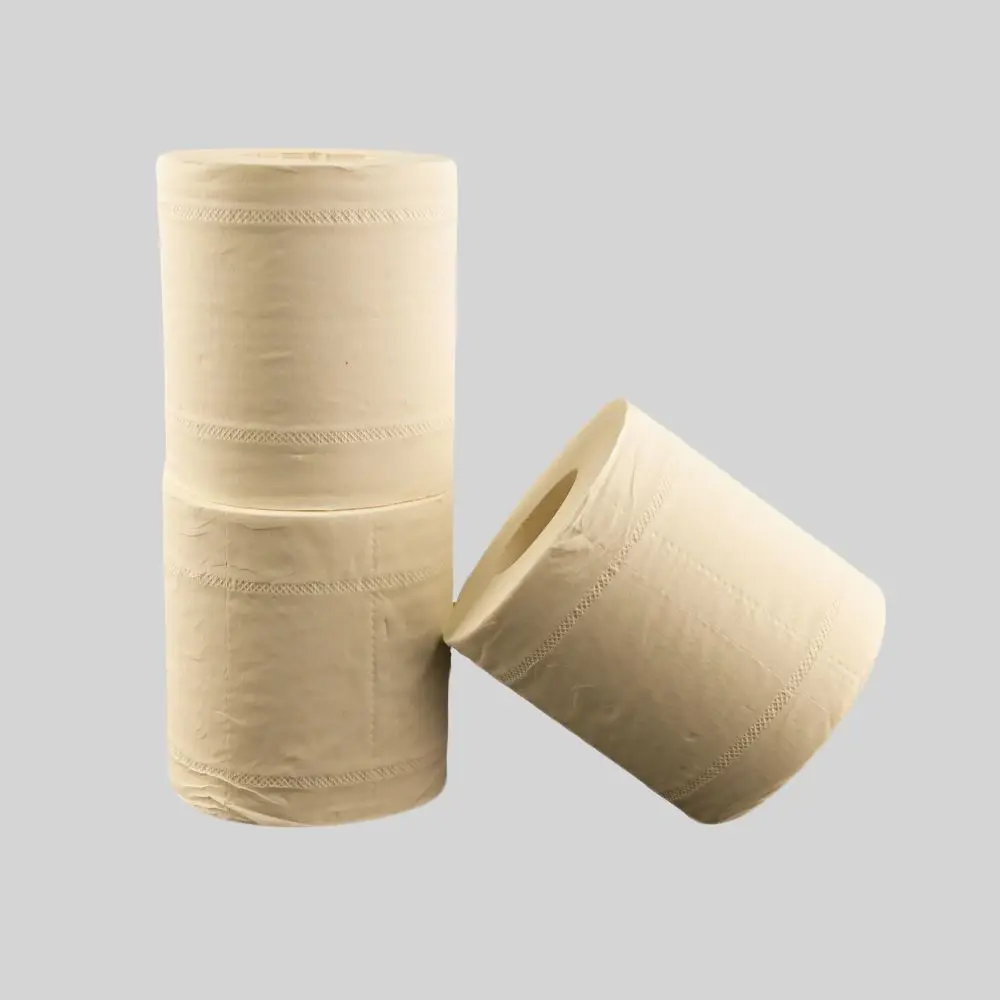 Unbleached bamboo tissue bamboo paper 3 ply fsc bamboo toilet paper rolls