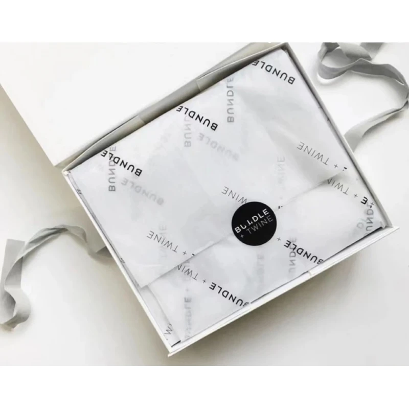 Custom 17/22/30 gsm wrapping tissue paper digital printing with private logo for shoes/clothing/bags packaging