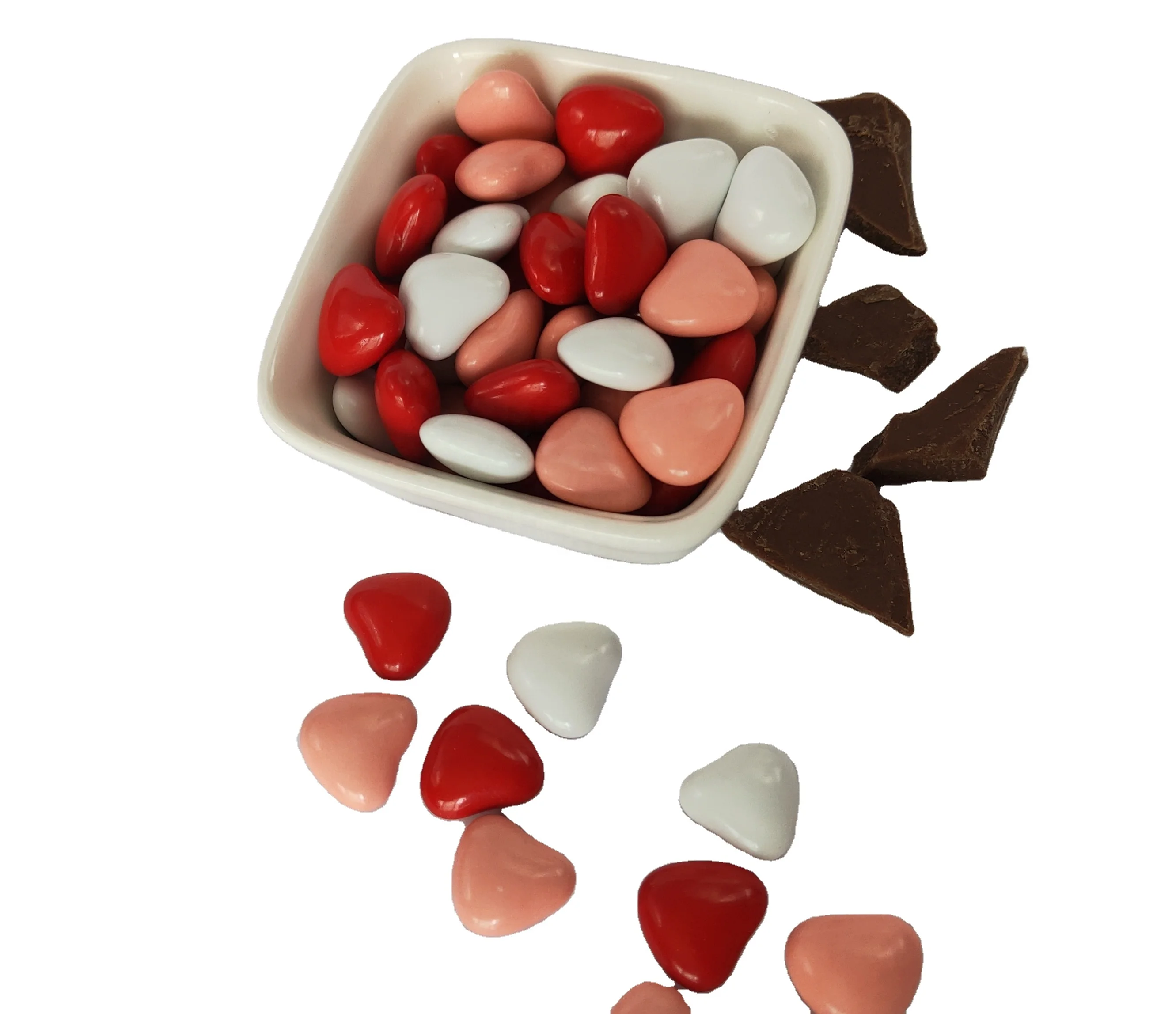 Sweet heart chocolate bean heart shape button chocolate