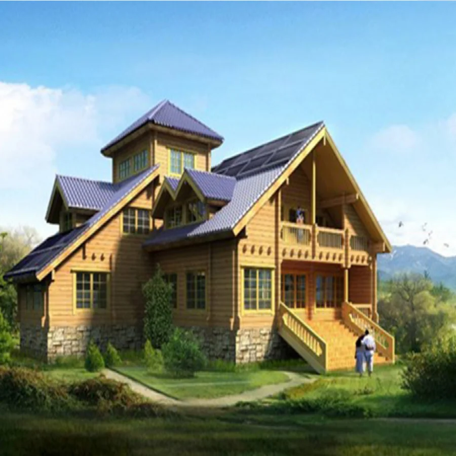 russian pine prefabricated log wood home for living