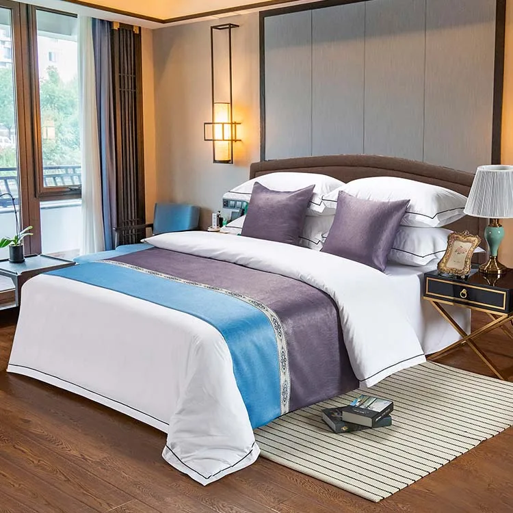 New arrival 400tc bedsheet 100 cotton bedding set used hotel linen for sale