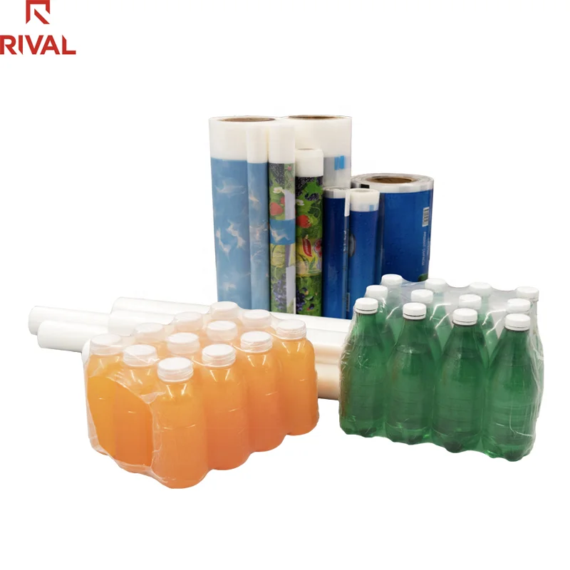 China Manufacture Supply Factory PE Customised Plastic Films Printable Packing Heat Shrinkable Shrink Roll Plastic Bottles