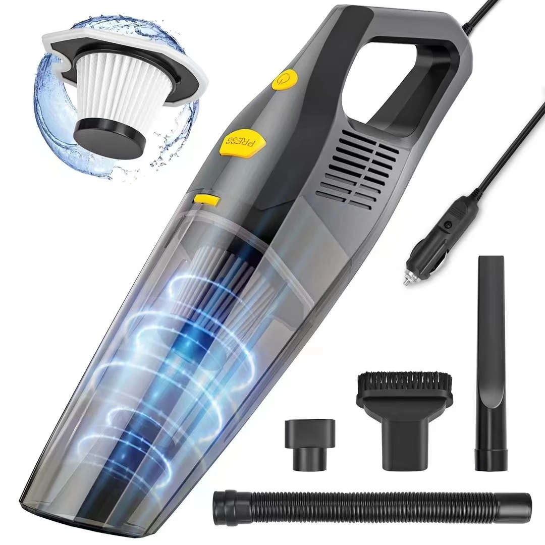 Handheld Car Vacuum Cleaner 12v Portable 3M Cable Cleaner Power 7000Pa for Car Cleaning