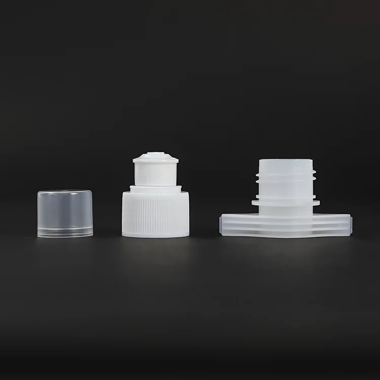 Plastic Fitment Cap Manufacturer Juice Pouch Packaging Plastic Spout Caps