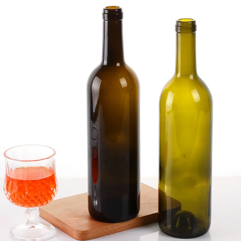 Wholesale 750ml High Quality Fast Delivery Red Glass Wine Bottle