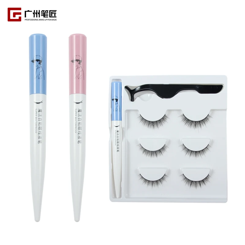 Wholesale High Quality Waterbased Longlasting Private Brand Neon Face Paint Makeup Pastel Colorful Kajal Eyeliner eyelash Set