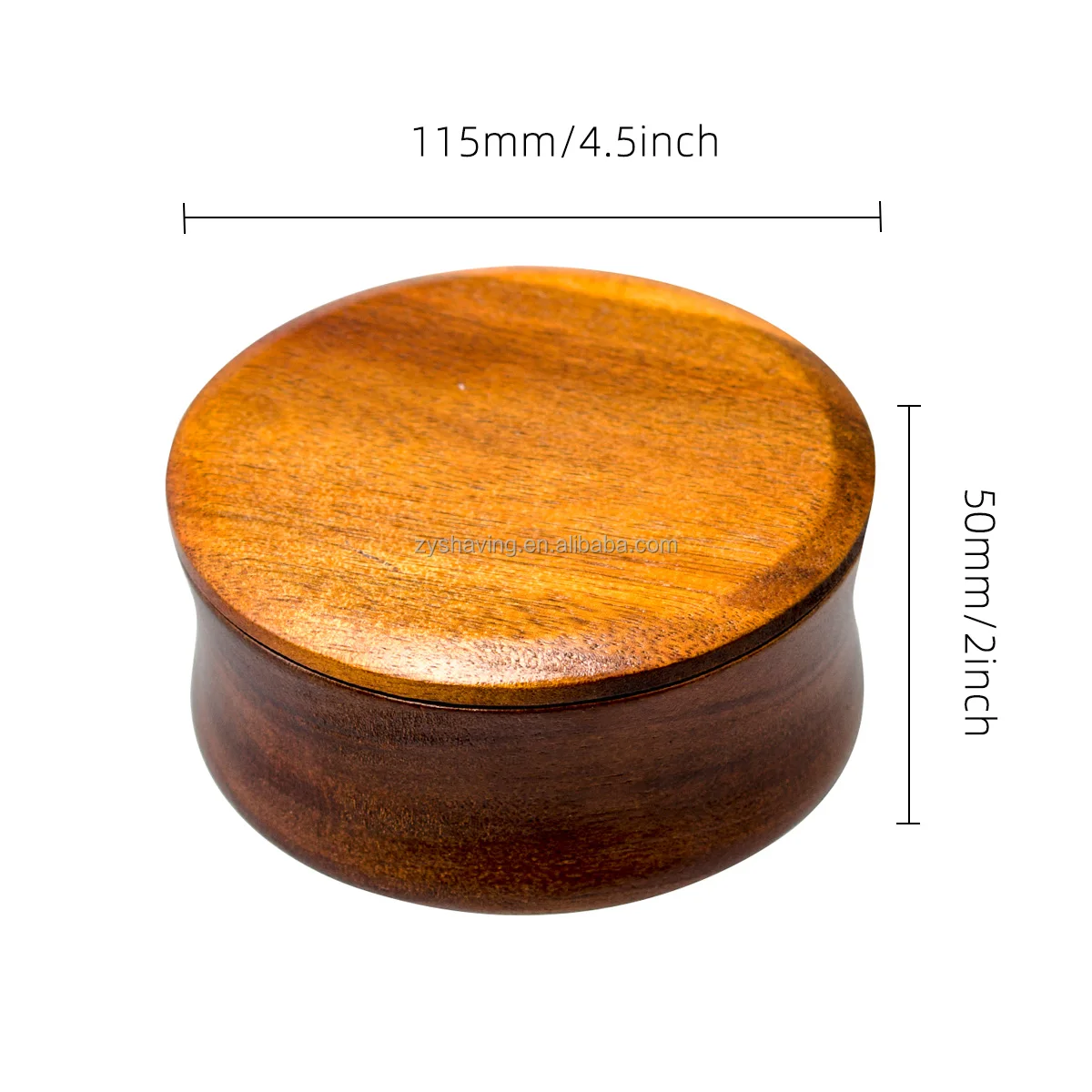 ZY Wooden Shaving Bowl with Lid Shaving Soap Bowl for Men Easy to Lather Shave Soap Cup