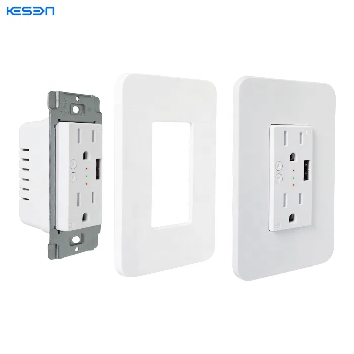 220v  US Smart Wall Socket Wifi Wall Socket With Switch Smart Socket wifi smart plug