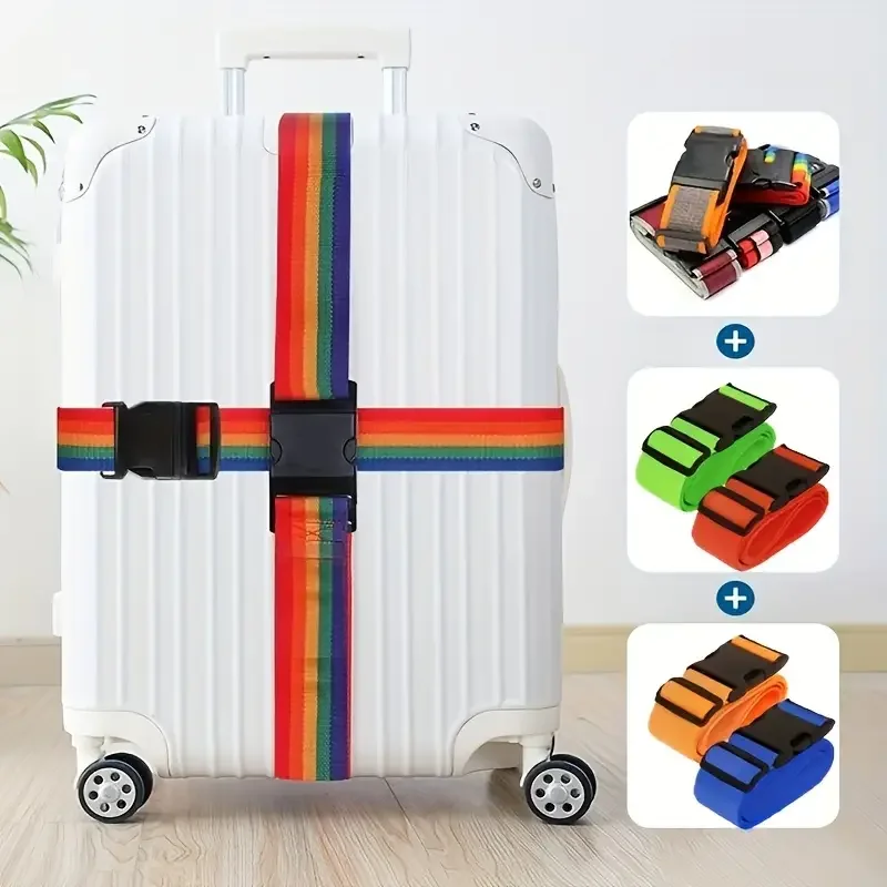 sz-Climax Wholesale Custom Logo Nylon Webbing Luggage Straps Adjustable Travel  TSA Approved Luggage Belt