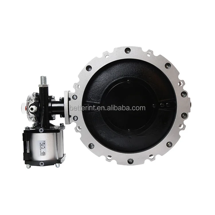 V2FS250GBN Double Flanges Pneumatic Butterfly Valve for Cement Silo