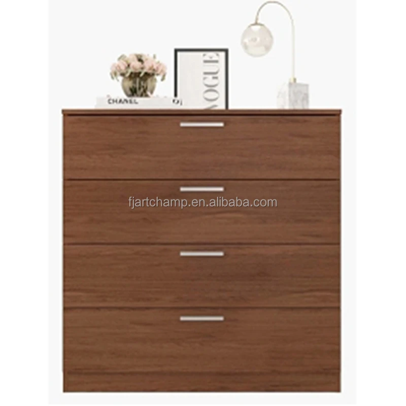 Flat Pack Furniture Large Wooden Bedroom Storage Cabinet Chest of 4 Drawers