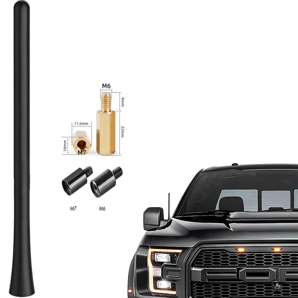 AM/FM Car Radio Antenna with Signal Glaze External Rubber Cars Antenna with Supplies for Easy Car Refitting