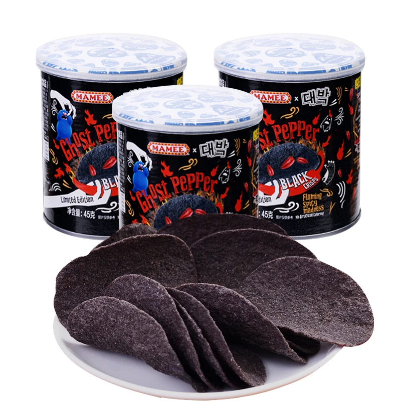 Wholesale Canned snacks Malaysian 45g potato chips Newly listed Exotic Snack  Spicy Potato Chips