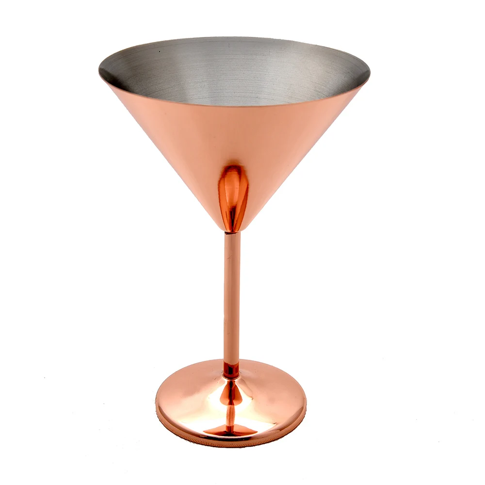 300ML stainless steel 304 copper cup rose gold goblet cocktail martini glass
