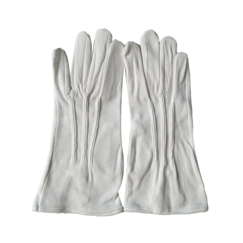 Factory Price Wholesale Wear-Resistant Breathable General Work White Cotton Thread Gloves With Button