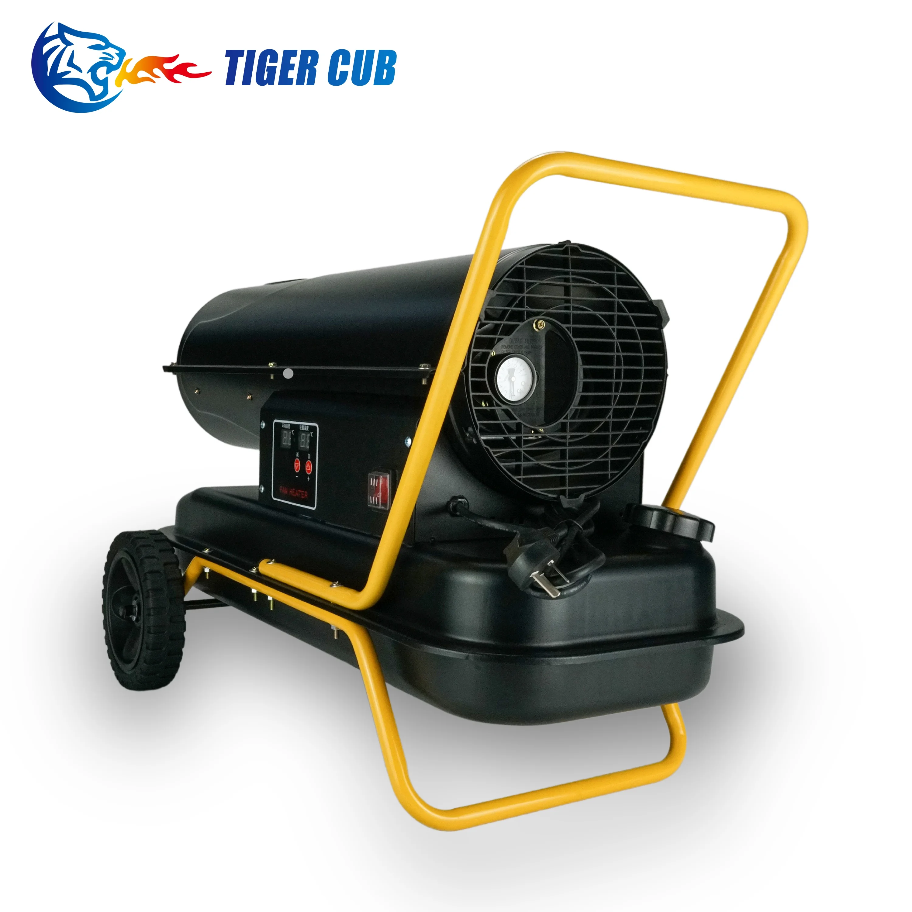 New 30KW Mobile Industrial Room Oil Heater from China Diesel Space Heaters with Reliable Motor for Greenhouse Farm Home