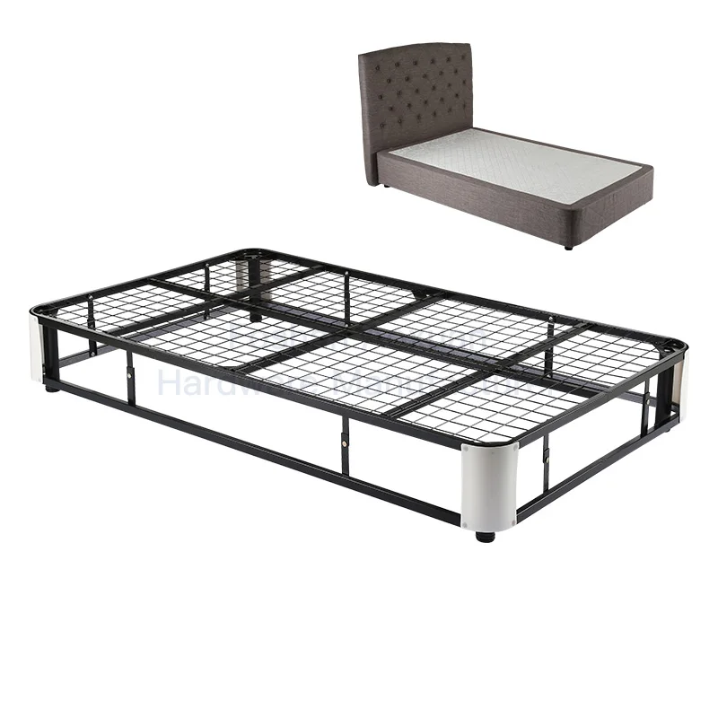 China Factory Low Profit Sturdy Queen Mattress Foundation Metal Frame Platform Bed