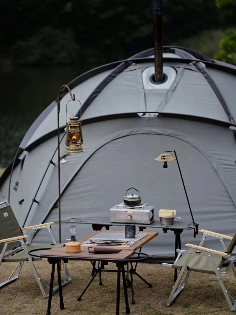 5+ Person Half ball Tent with stove jack hole  Suppliers Outdoor  Camping  Hemisphere Dome Tent Geodesic structure