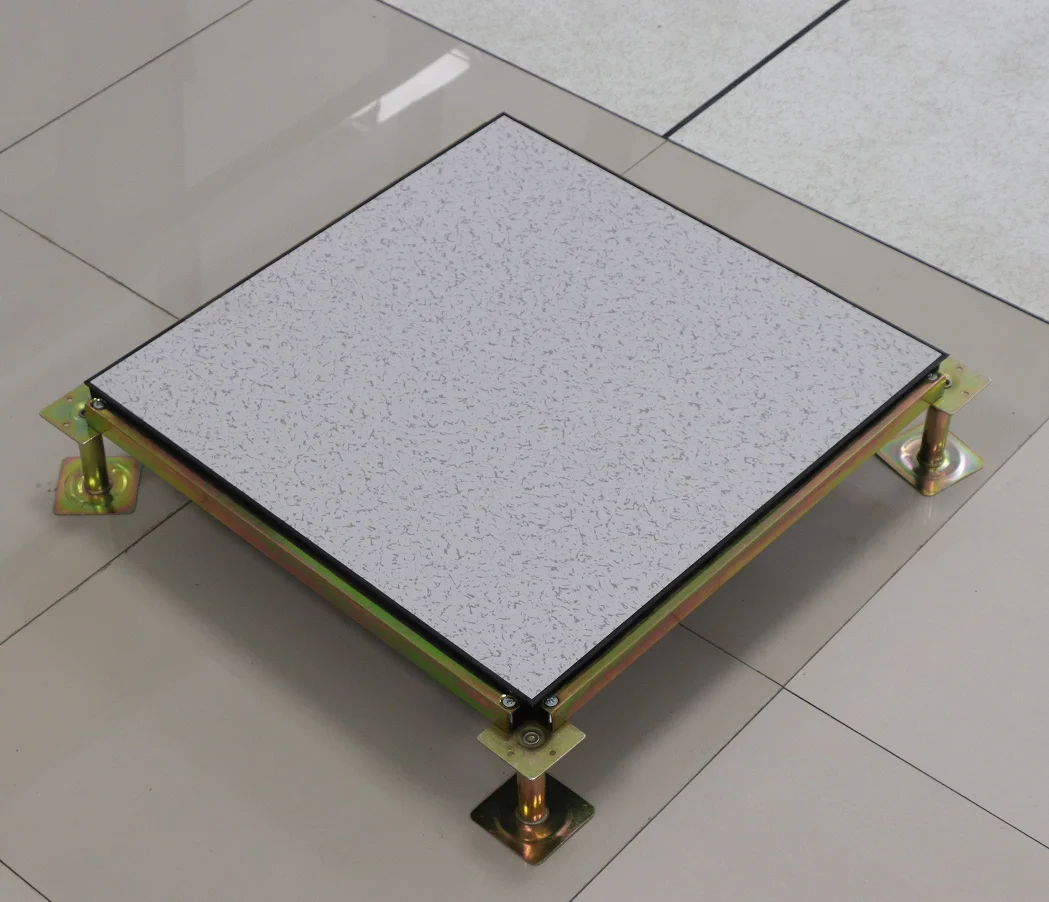 Anti static Tile Access Flooring Veneer Raised Floor for Server Room All steel PVC anti-static activity floor