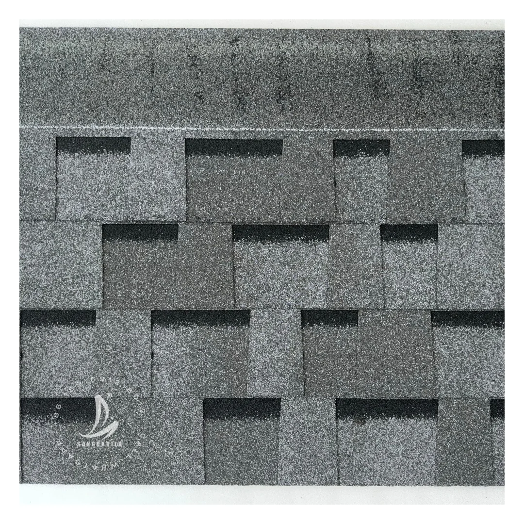 Windproof Waterproof Anticorrosive Colorless Hailstone Resistant America Standard Double Layer Laminated Asphalt Shingles Roof